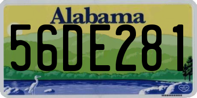 AL license plate 56DE281
