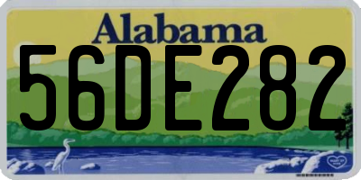 AL license plate 56DE282
