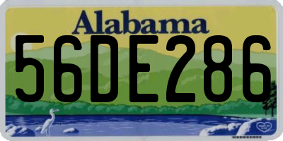 AL license plate 56DE286