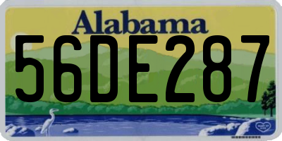 AL license plate 56DE287