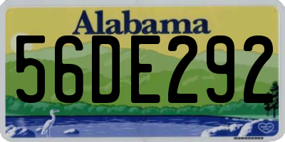 AL license plate 56DE292