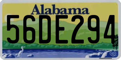AL license plate 56DE294