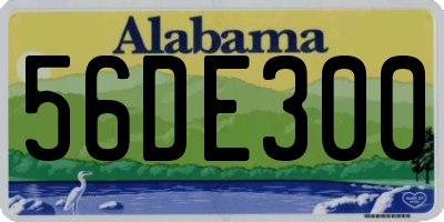 AL license plate 56DE300