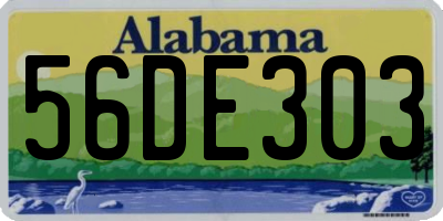 AL license plate 56DE303