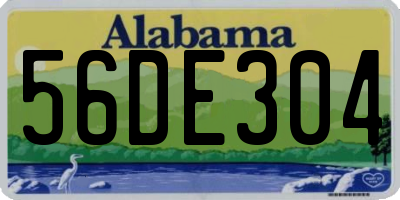 AL license plate 56DE304