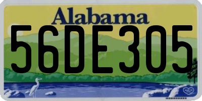 AL license plate 56DE305