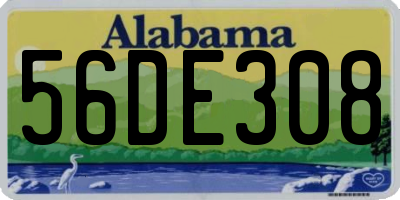 AL license plate 56DE308