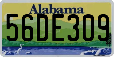 AL license plate 56DE309