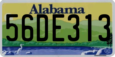 AL license plate 56DE313