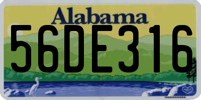 AL license plate 56DE316