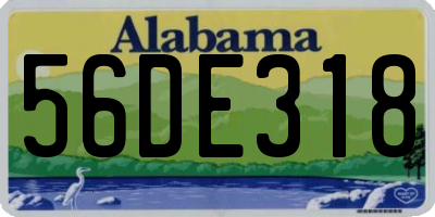 AL license plate 56DE318