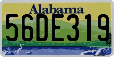 AL license plate 56DE319