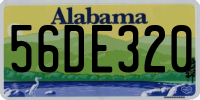 AL license plate 56DE320
