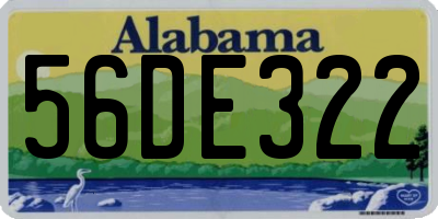 AL license plate 56DE322
