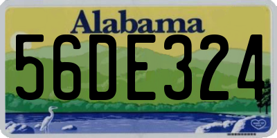 AL license plate 56DE324