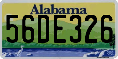 AL license plate 56DE326