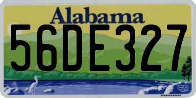 AL license plate 56DE327