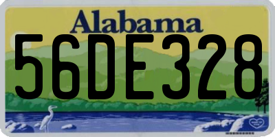 AL license plate 56DE328