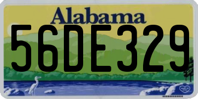 AL license plate 56DE329