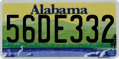 AL license plate 56DE332