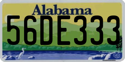 AL license plate 56DE333