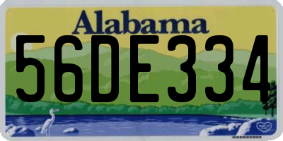 AL license plate 56DE334