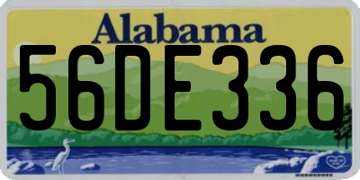 AL license plate 56DE336