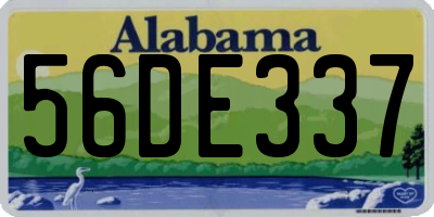 AL license plate 56DE337