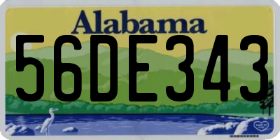 AL license plate 56DE343