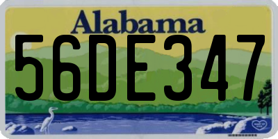 AL license plate 56DE347