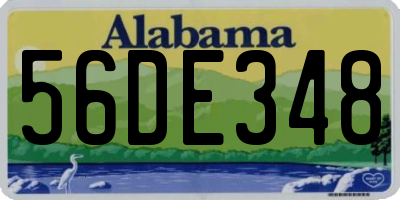 AL license plate 56DE348