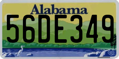 AL license plate 56DE349