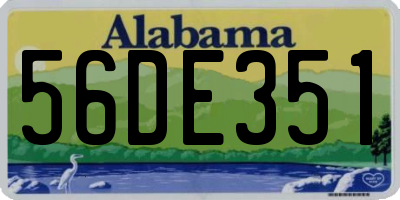 AL license plate 56DE351