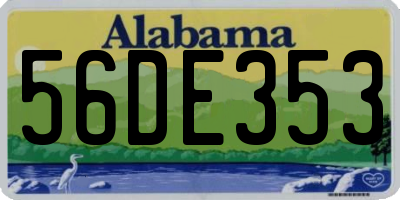 AL license plate 56DE353
