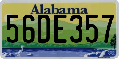 AL license plate 56DE357