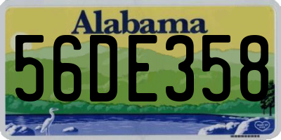 AL license plate 56DE358