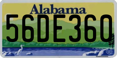 AL license plate 56DE360