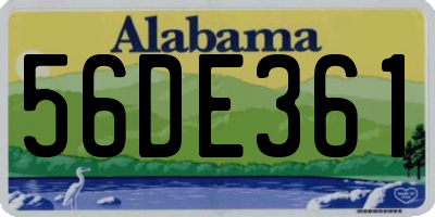 AL license plate 56DE361
