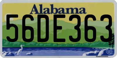 AL license plate 56DE363