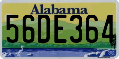 AL license plate 56DE364