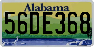 AL license plate 56DE368