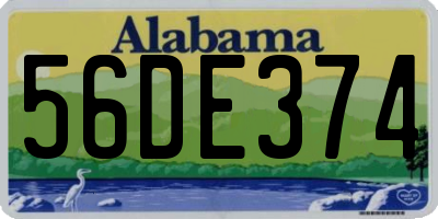 AL license plate 56DE374