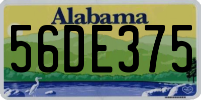 AL license plate 56DE375