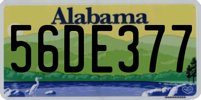AL license plate 56DE377
