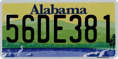 AL license plate 56DE381