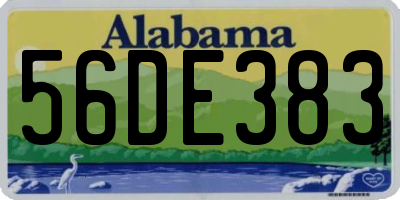 AL license plate 56DE383