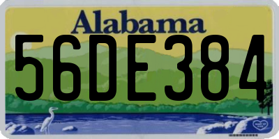 AL license plate 56DE384