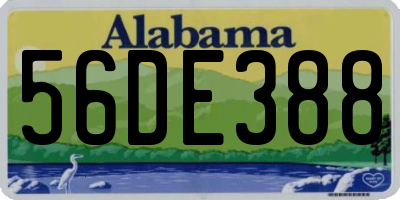 AL license plate 56DE388