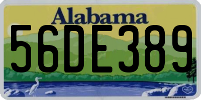 AL license plate 56DE389