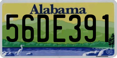 AL license plate 56DE391